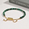 Hope Love Shine Women's Malachite Beaded Bracelet - Adjustable Green crystal Gold chain with 6 Affirmations - 4 of 4