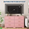 Dresser for Bedroom Modern 6 Drawer Dresser for Bedroom Wide Wood Chests - 2 of 4