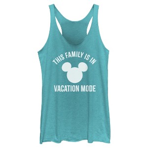 Womens Mickey & Friends This Family is in Vacation Mode Racerback Tank - 1 of 4