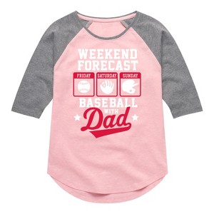 Girls' - Instant Message - Celebrate Family Shirt Tail Raglan Graphic T-shirt - 1 of 4