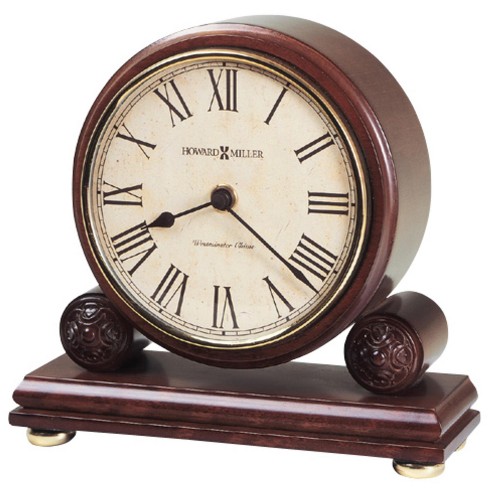 Round Decorative Tabletop Clock - Gray/brass - Hearth & Hand™ With