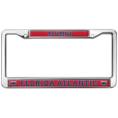 Florida Atlantic Alumni Logo Full Size Standard License Plate Metal Frame