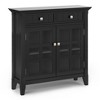 ORRD Black Entryway Storage Cabinet - 36" Cabinet with Glass Doors & Drawers, Solid Wood Transitional Design - 2 of 4