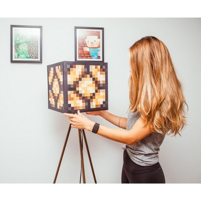 Whimsical Glowstone Block Tripod Floor Lamp for Kids, 62"