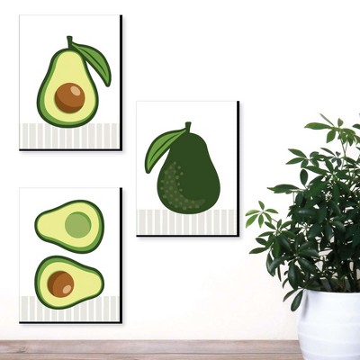 Hello Avocado Multicolored Digital Art Kids Wall Decor Set
