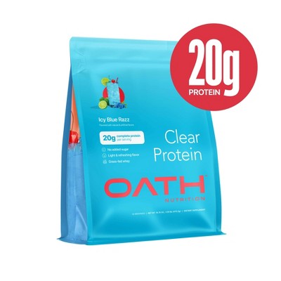 Oath Nutrition 18 Servings Clear Protein Powder - Icy Blue Raspberry