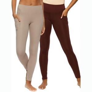 Felina Women's Athletic Pocket Legging 2-Pack - 1 of 4
