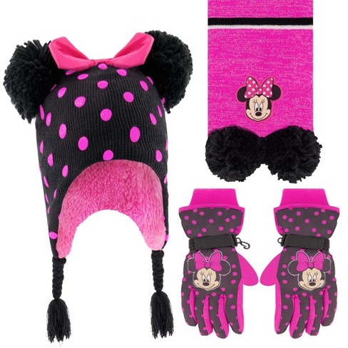 Princess Girls Winter Hat With Knit And Insulated Ski Glove Set, Kids Ages  4-7 : Target