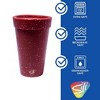 Silipint: Silicone 16oz Coffee Tumblers: 2 Pack Red Speckled - Unbreakable Cups - 2 of 4