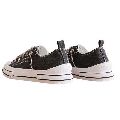 Женские кроссовки Very G Womens Aman Original Lace Up Sneaker with Sparkle Laces, Black Sparkle (7) — фото 2