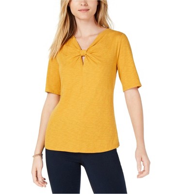maison Jules Womens Twisted Basic T-Shirt