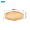 Unique Bargains Bamboo Wood Saucer, Round Plant Tray Bonsai Succulent Pot - 2 of 4