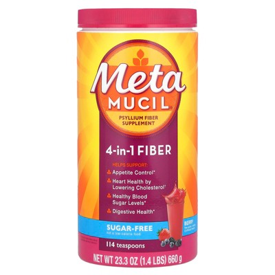 Metamucil 4-In-1 Fiber, Berry, 23.3 oz (660 g)