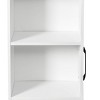 TopComfy Decorative Storage Cabinets Bookcase with Three Pulled Out Doors Shelving Cabinet Bookcase for Living Room, White, 29.92"*17.71"*39.37" - 4 of 4