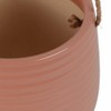 Sagebrook Home 7" Wide Ceramic Hanging Planter Pot Rose: Rust-Resistant, Indoor/Outdoor Decor, No Assembly Required - 4 of 4