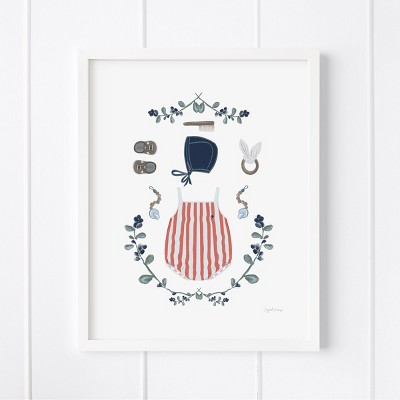 Baby Flat Lay Framed Museum Quality 11" x 14" Art Print by Ramus & Co