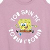 Women's SpongeBob SquarePants You Spin Me Round And Round Graphic Racerback Tank - Heather Orchid - Medium - 2 of 4