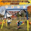BABYYER Slide and Swing Set, Heavy-Duty Metal Playset with 1 Saucer, 1 Belt Seat and Blow Molded Slide Outdoor Playground Set for Kids - 3 of 4