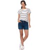 Rekucci Secret Figure Women's Slimming Pull-On Jean Shorts with Snap Waist and Pockets – Summer Casual - 4 of 4