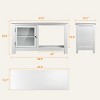 Kismile 47" Electric Fireplace TV Stand with Storage Cabinets, Electric Fireplace with Mantel with Remote Control Feature 750w/1500w Settings - 3 of 4