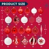 Joyfy Christmas Ornaments, Christmas Tree Decorations Indoor, 133 Pcs Red & White Christmas Assorted Ornament Set, Hanging Balls, Tree & Wreath Decor - 3 of 4