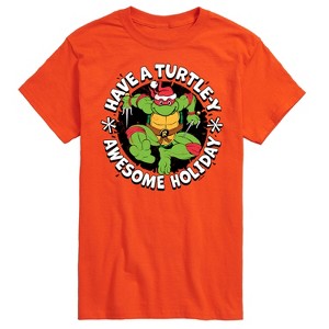 Men's - Teenage Mutant Ninja Turtles - Have A Turtley Awesome Holiday Short Sleeve Graphic T-Shirt - 1 of 4