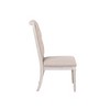 Fabric Armless Side Chair with Wooden Reeded-Tapered Legs and Antique Champagne Finish (Set of 2) - 2 of 4