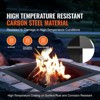 VEVOR Fire Pit Ring, 42x42 in Outer/36x36 in Inner Diameter, 10inch Height Square Fire Pit Insert, for Outdoor Camping, Bonfires, Black - 3 of 4