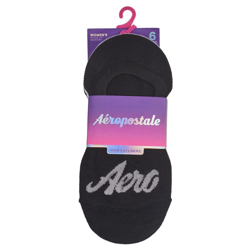 Aeropostale Women's High Cut Liner Socks - 6 Pack, 5 of 6