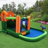 Costway Inflatable Water Park Slide Bouncer w/ Splash Pool Water Cannon and 680W Blower - 3 of 4