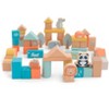 SARO 60 Piece Colorful Wooden Building Blocks Set - FSC Certified, Safe Construction Toy for Toddlers & Kids, Develops Fine Motor Skills - 2 of 4