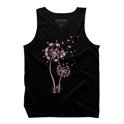 Men's Design By Humans Cute Flamingo Dandelion Flower By JeilJersey Tank Top