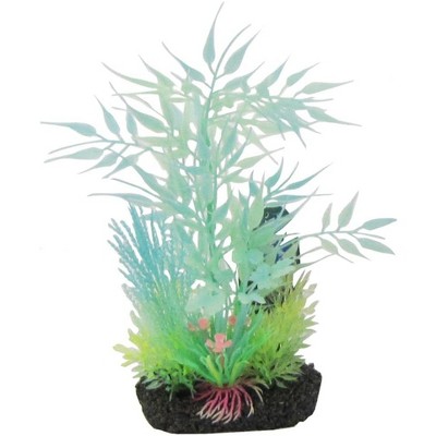 Penn-Plax Bamboo Leaf Glow Plant Aquarium Decor, Small