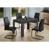 PAGED Dining Table Modern Kitchen Table Dining Room Table with Faux Wood Tabletop and Rubberwood Legs for Living Room - 3 of 4