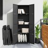 vidaXL Garden Storage Cabinet Black - 3 of 4