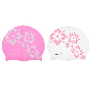 Unique Bargains Durable Silicone Waterproof Swim Cap 2 Pcs - 1 of 4