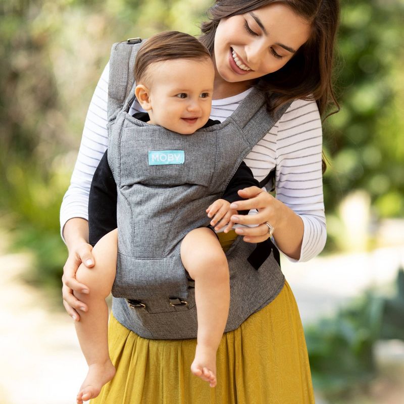 Moby 2-in-1 Baby Carrier + Hip Seat - Gray, 5 of 19