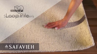 Elegant Ivory & Light Grey Hand-Tufted Wool Area Rug, 5' x 8'