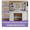 Vanity Makeup Dressing Table Set with LED Mirror and Lights And 9 Drawers 5 Open Shelves Bedroom Makeup Table - 2 of 4