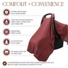 Comfy Cubs Baby Car Seat Cover - Infant Car Seat Cover for Sun with Large Size Car Seat Canopy - 3 of 4