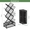 HDZNVF 9 Tier Folding Tree Bookshelf,  Floor Standing Book Shelf, Tall Bookcase With Storage Cabinet - 3 of 4