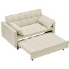 PAGED Double Sofa Comfortable Deep Seat Sofa Bed Modern Couch with Wood Panel Support for Living Room, Home Office - 4 of 4