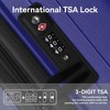 3-Piece Luggage Set Travel Lightweight Suitcases with Rolling Wheels, TSA lock, Carry on Luggages for Business, Trip, (20"/24"/28"), Navy Blue - 4 of 4