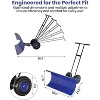 Heavy-Duty Steel Snow Plow, 5-Height Adjustable Handle & All-Terrain Wheels, Adjustable Angle Blade, on Driveways, Sidewalks, and Yards - 4 of 4