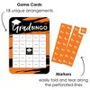 Big Dot of Happiness Orange Grad - Best is Yet to Come - Bingo Cards and Markers - Orange Graduation Party Shaped Bingo Game - Set of 18 - 2 of 4