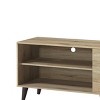 GlasFlength TV Stands and Consoles TV Console Table TV Center TV Stand with Storage Shelves for Living Room, Beige, 63"*15.2"*25.6" - 2 of 4