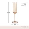 Twine Tulip Champagne Flutes, Gold Amber Tinted - 3 of 4