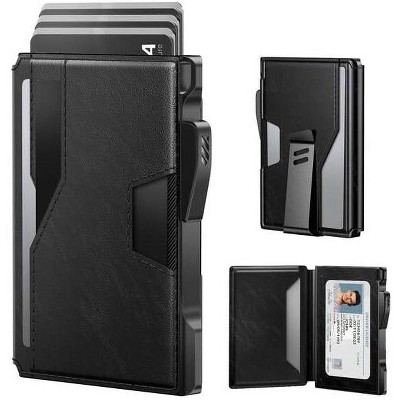 Paaaawaters typecase Wallet for Men: Rfid-blocking with Money Clip Slim Leather Bifold ID Window Smart Pop Up Card