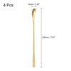 Unique Bargains Stainless Steel Mixing Drink Cocktail Long Handle Spoons 4 Pcs - 2 of 4