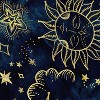 Hachikiko Blue Gold Sun and Moon Galaxy Comforter Set - Bohemian Gothic Bedding with Pillowcases & Cushion Cover - 4 of 4